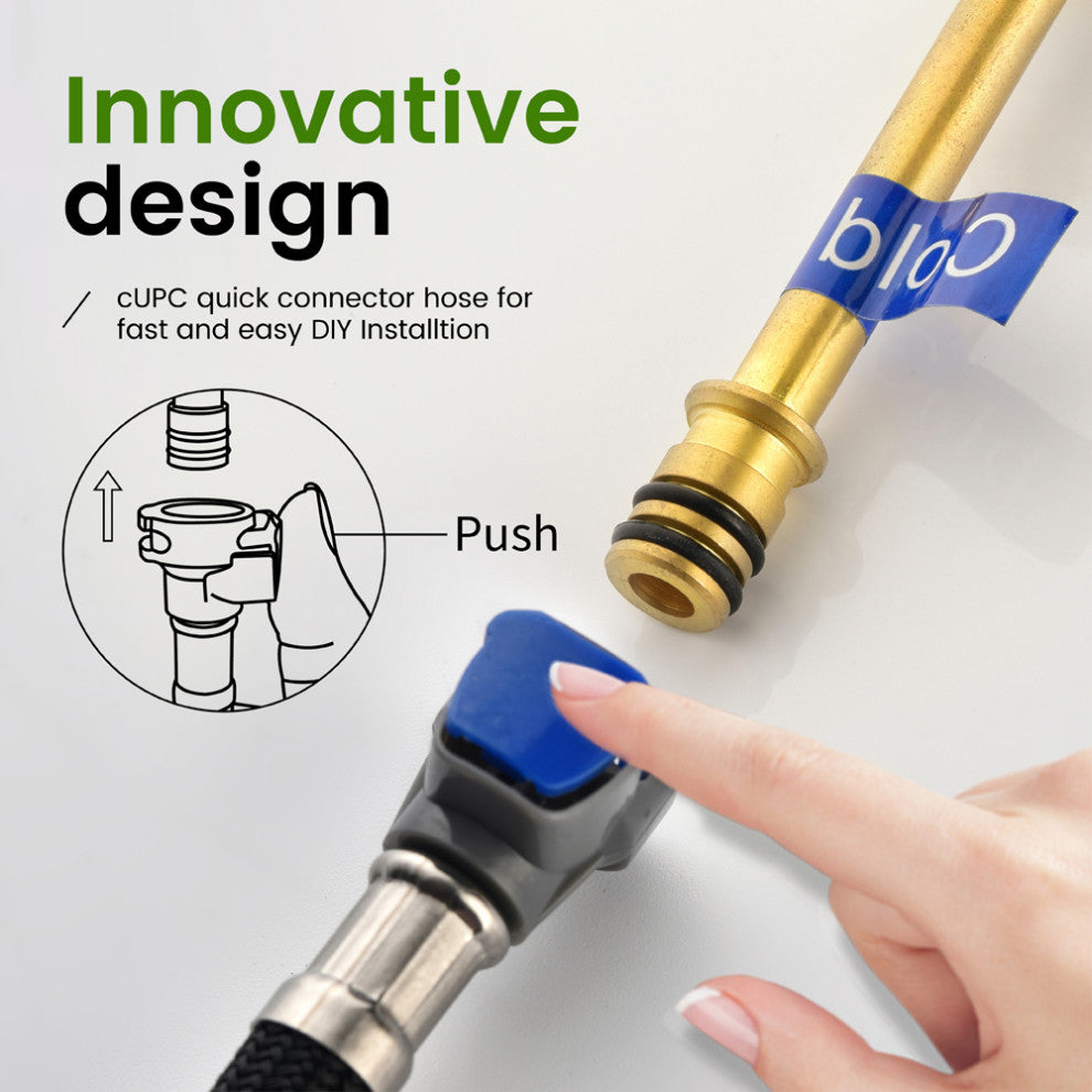 2-Handle Deck-Mount Roman Tub Faucet, Brushed Gold