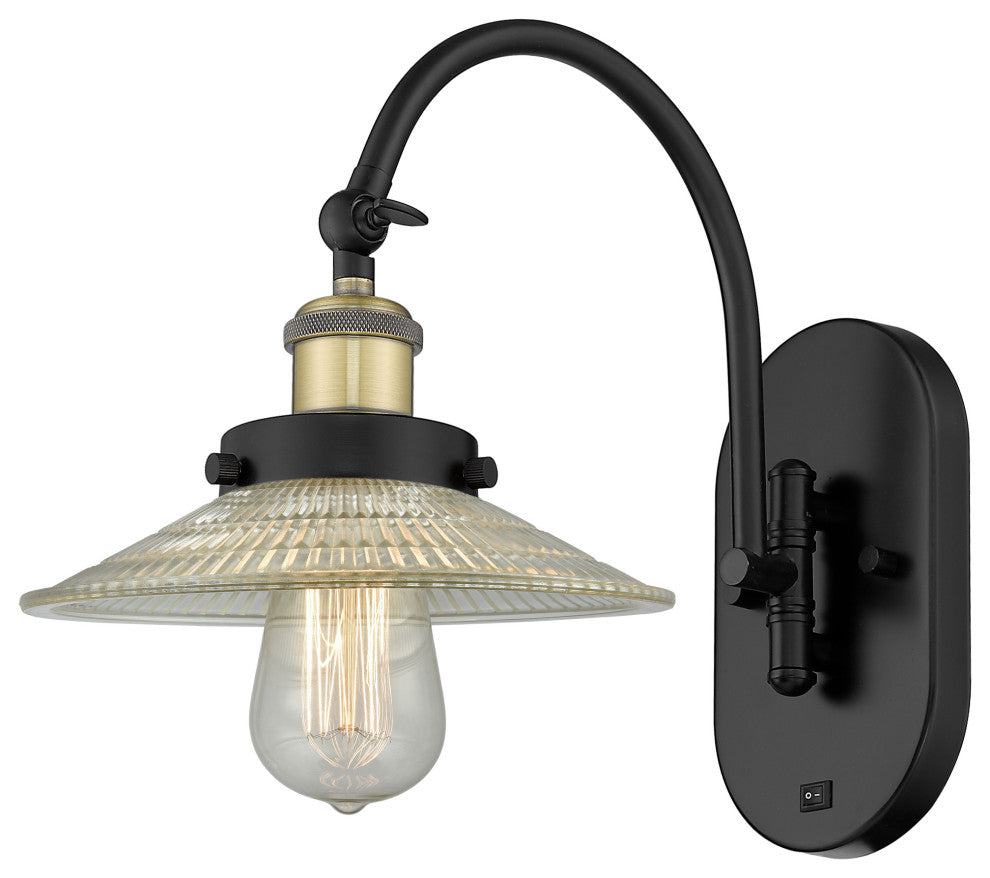 Innovations 918-1W-BAB-G2-LED Halophane 1 Light Sconce, Black Antique Brass