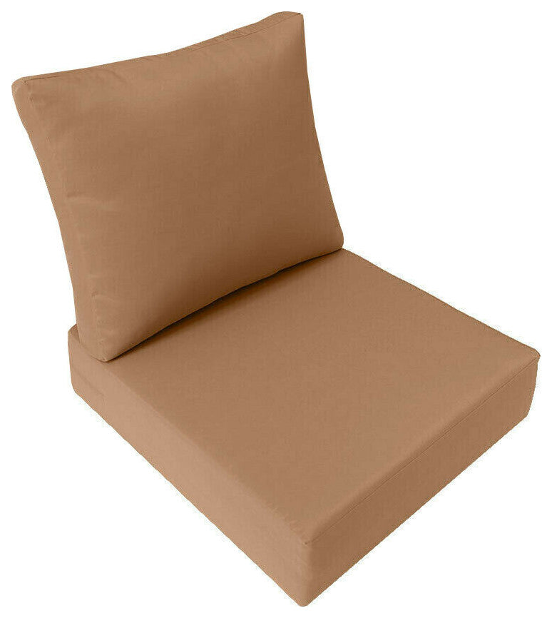 |COVER ONLY| Outdoor Knife Edge Small Deep Seat Backrest Pillow Slipcover AD104