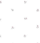 Rose Gardens 2, Romantic Floral Flower White Wallpaper Roll