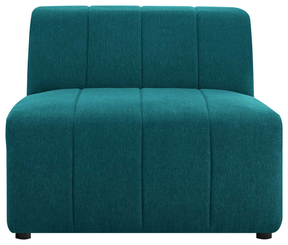 Sofa Middle Chair, Fabric, Teal Blue, Modern, Living Lounge Hotel Hospitality
