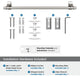 Amerock Davenport Transitional Towel Bar, Brushed Nickel, 18" Center-to-Center