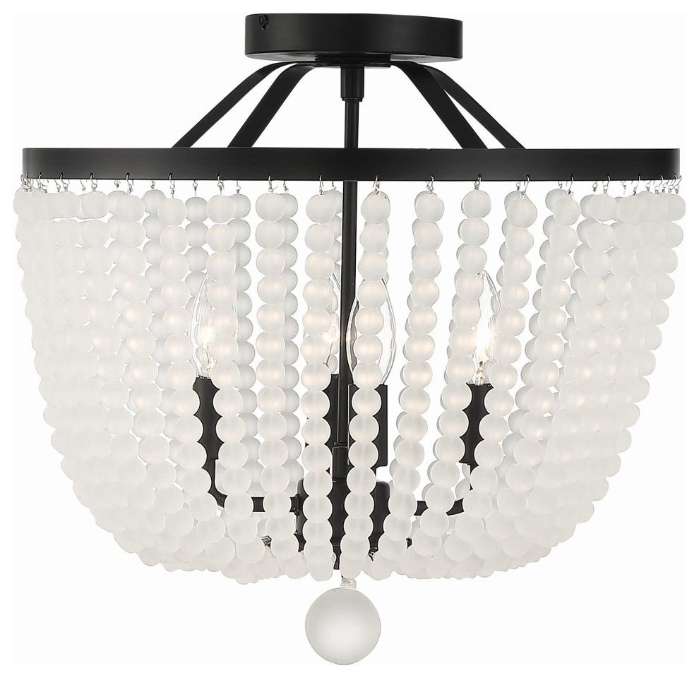Crystorama Lighting Group 604_CEILING Rylee 4 Light 17"W - Matte Black with