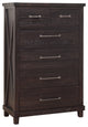 Yanez Industrial Chest in Charcoal - Solid Wood