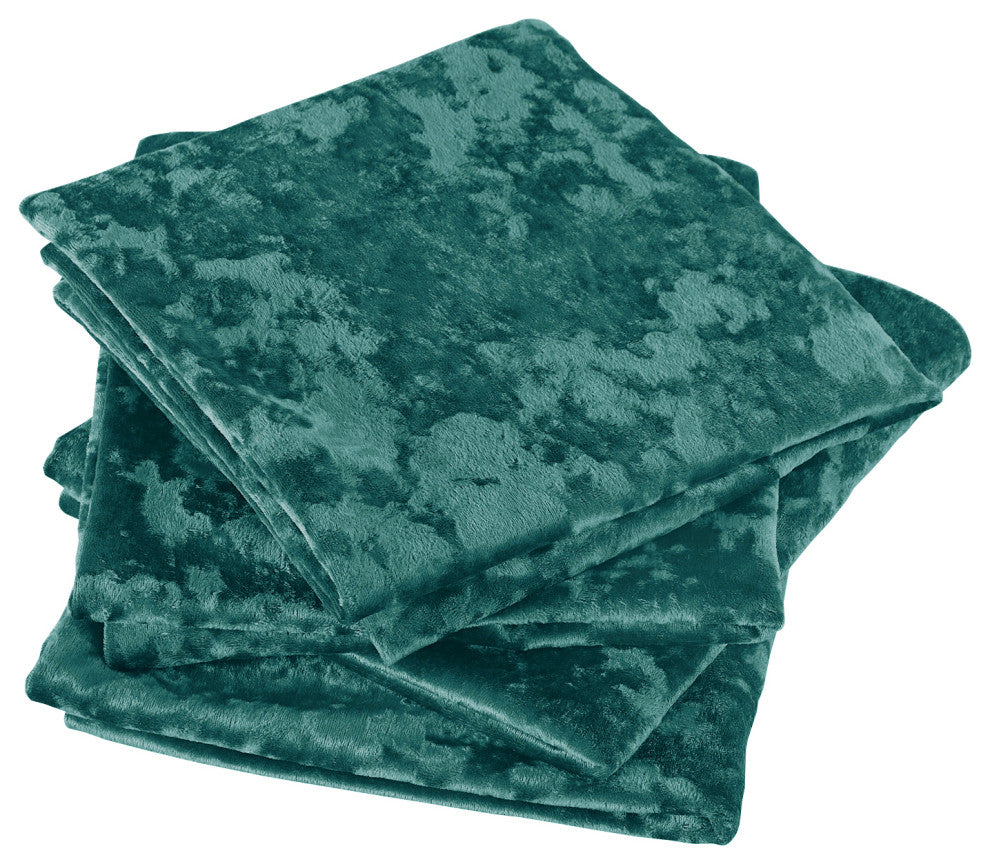 Crushed Velvet Pillow Cover 2 Piece Set, Sapphire, 14" X 26"