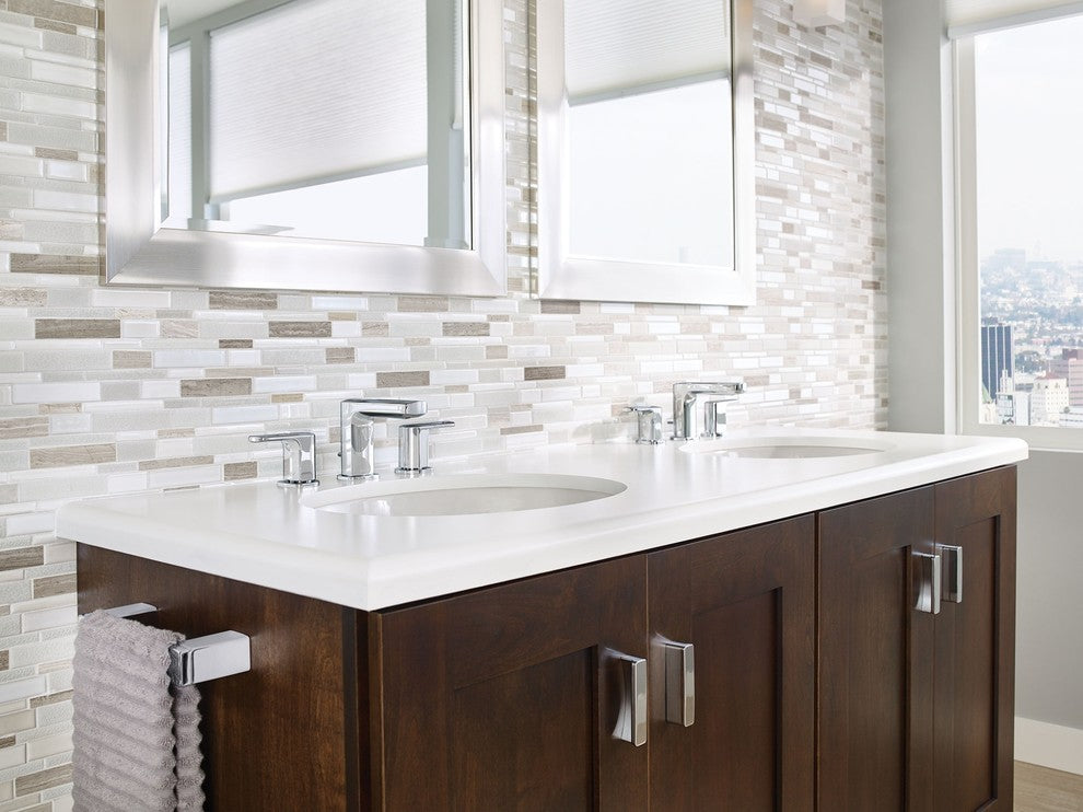 Moen Rizon 2-Handle Low Arc Bathroom Faucet, Chrome