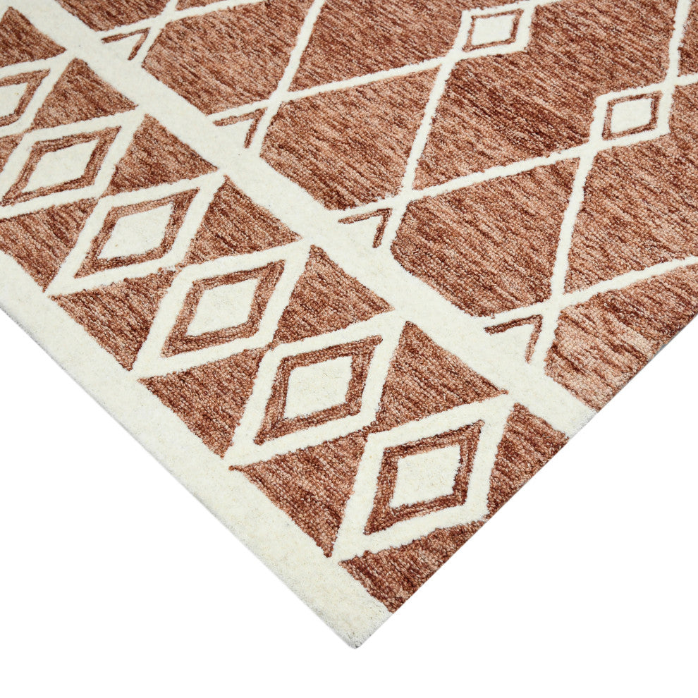 Vista Raton Area Rug, Red, 8' x 10', Geometric