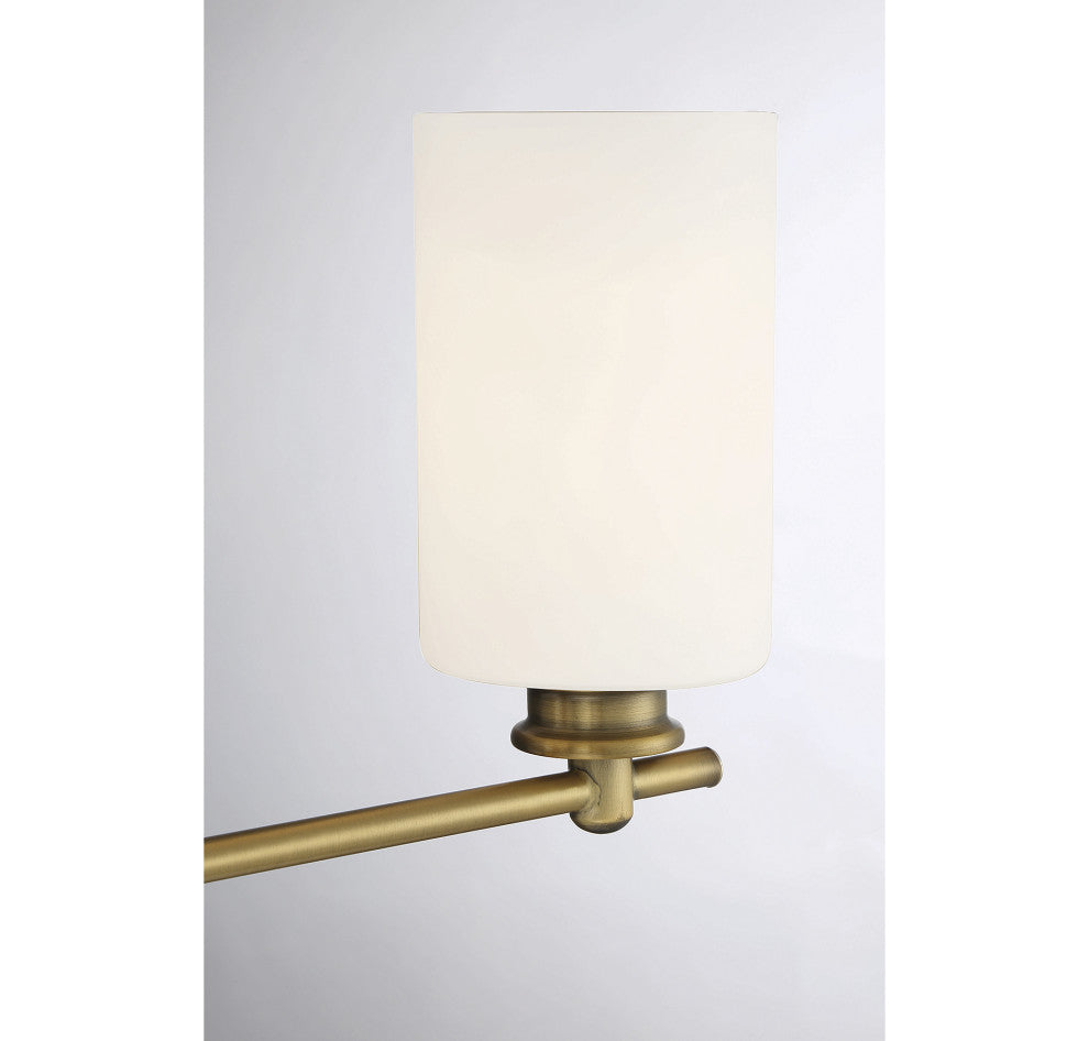 Savoy House Woodbury 8-530-4-322 Four Light Bath Bar, Warm Brass