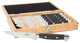 6 Piece Steak Knife Set, Rubberwood Box, Black Paccawood Handle
