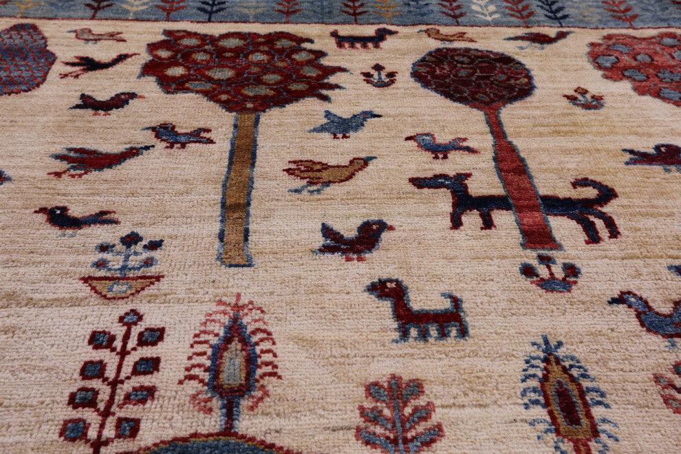Handmade Persian Gabbeh Tribal Rug 8' 0" X 9' 8" Q7929