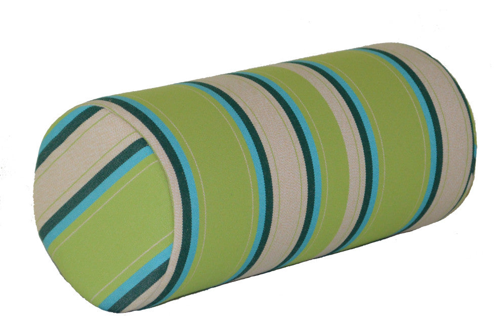 Bolster Pillows, Lime Stripe, 7" X 18"