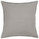 Gray Solid Color Flange Edge Throw Pillow