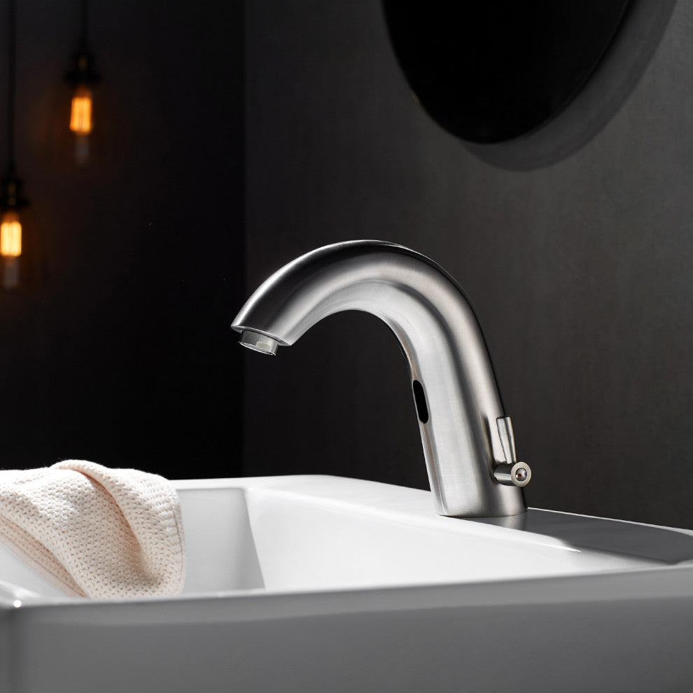 Jumilla Automatic Sensor Touchless Bathroom Faucet, Satin Nickel