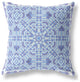 20 Cyan Blue Geostar Indoor Outdoor Throw Pillow