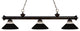 Zlite 200-3BRZ-RMB 3-Light Billiard Light, Clear Ribbed