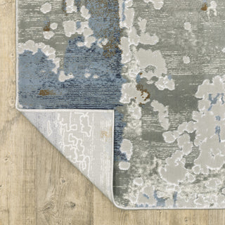 Emery Galaxy Grey/Blue Indoor Area Rug, 2'3" x 7'6"