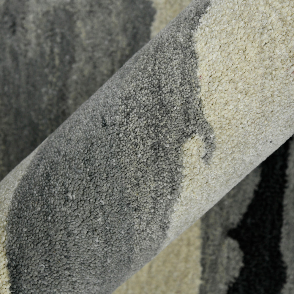 Abstract Gunter Area Rug, Dark Gray, 2' x 3', Abstract