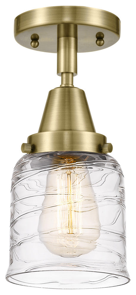 Innovations 447-1C-AB-G513 1-Light Flush Mount, Antique Brass