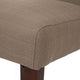 Gray Upholstered Dining Chair With Studs, Set of 2