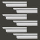 Cornice White Urethane Ipswich Simple Design 6 Pieces Totaling 564" Length