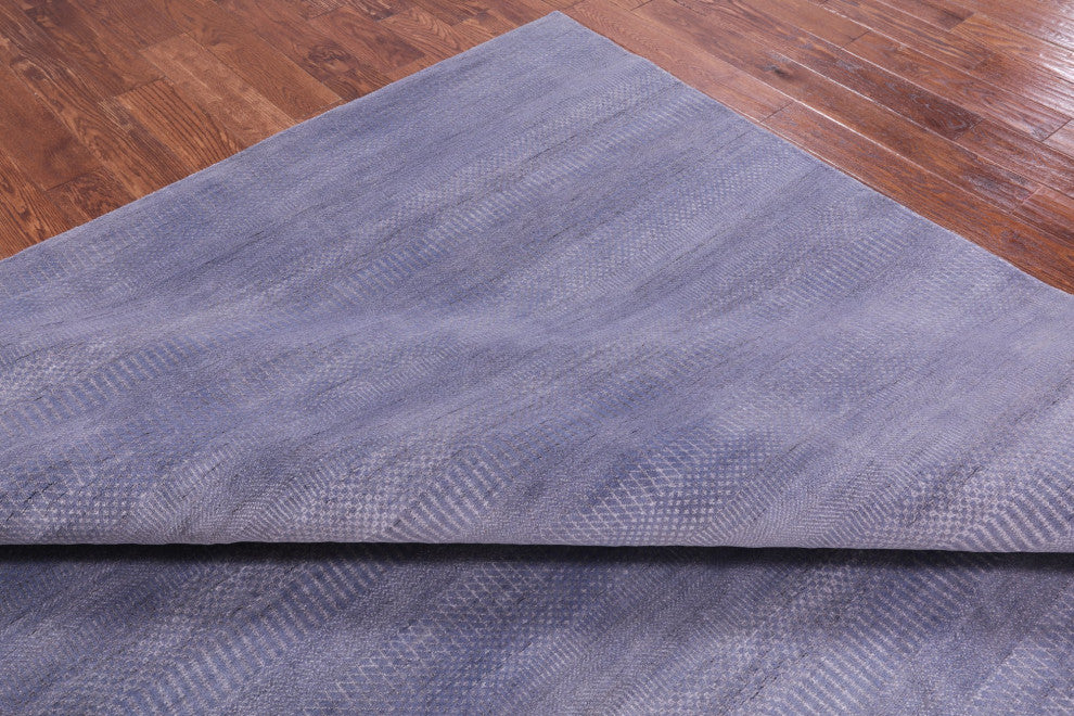 9' 2" X 12' 4" Savannah Grass Wool and Silk Handmade Rug Q11443