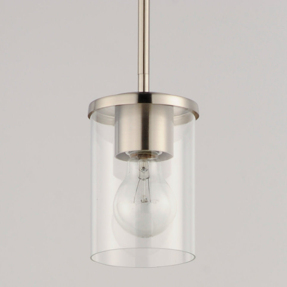 Maxim 90200CL Corona 5"W Mini Pendant - Satin Nickel