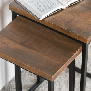 Lynda Nesting Tables, Mahogany