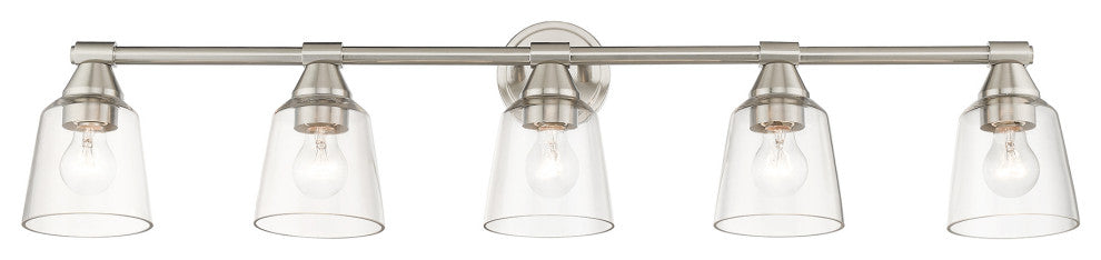 Catania 5-Light Brushed Nickel Large Vanity Sconce