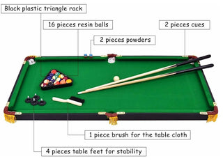 47" Folding Billiard Table, Pool Table Full Game Set