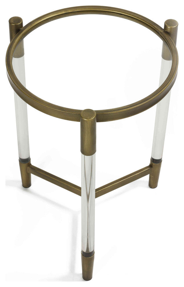 Cortesi Home Claro Round Clear Acrylic End Table