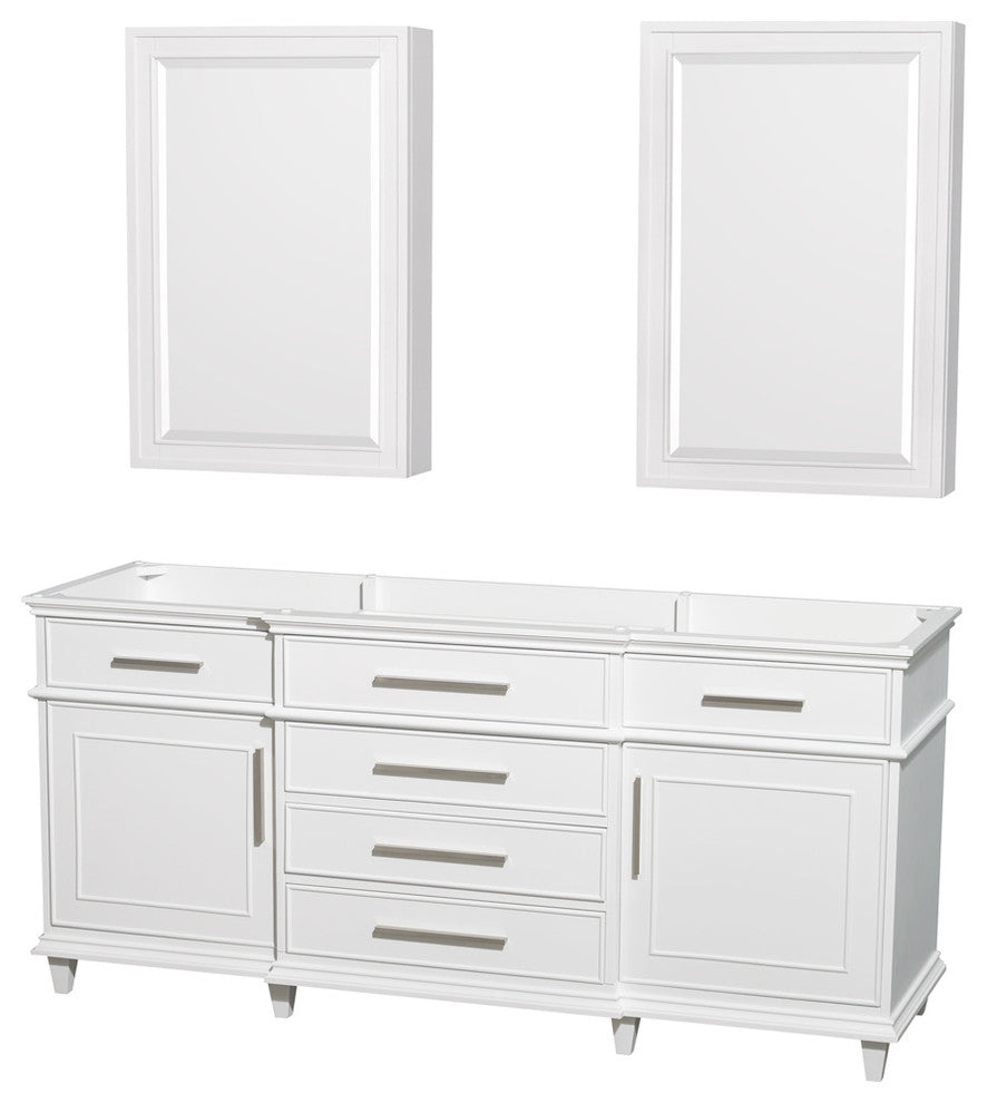Berkeley Double Bathroom Vanity With Mirror, 72"