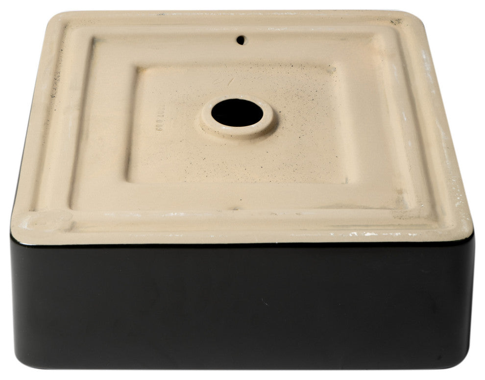 Alfi Brand Abc903-Bm Black Matte 16" Modern Square Above Mount Ceramic Sink