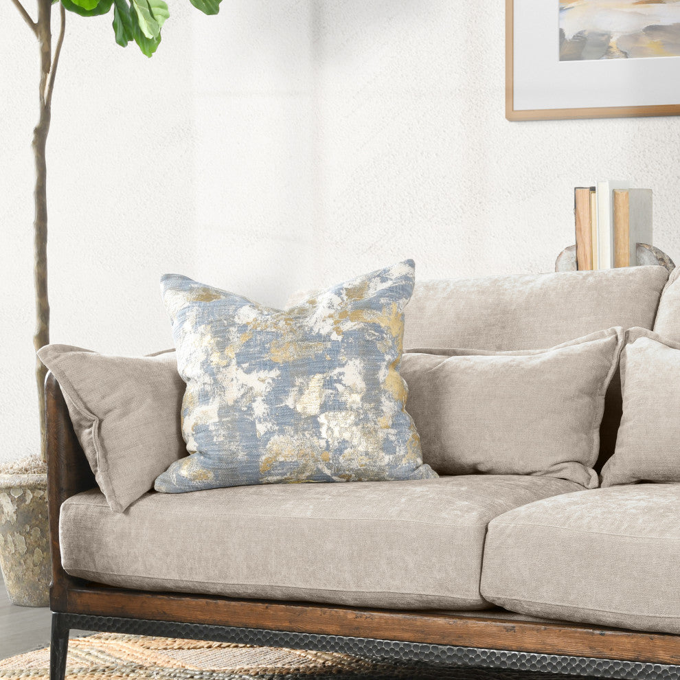 Kosas Home Lucia Embroidered 22ï¿½ Throw Pillow, Blue