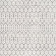 Moroccan HYPE Boho Vintage Diamond Runner Rug, Cream/Gray, 4' Square