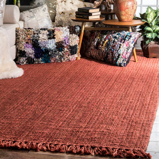 Nuloom Hand Woven Maui Chunky Loop Rug, Brick 8'6"x11'6"