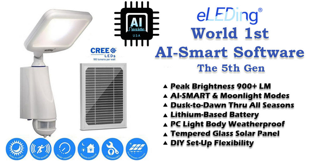 180Ã‚Â° Solar Powered Cree LED Smart Security-Safety/Flood/Spot/Park Light