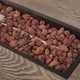 Hearth Outdoor 50,000 BTU Rectangular Fire Pit, No Tank Holder, Brown Wood Patt