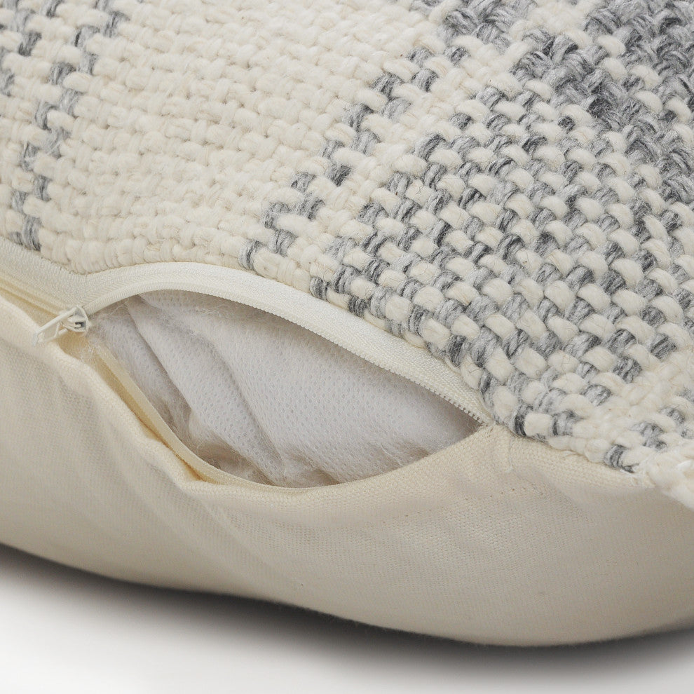 Charles Casual Plaid Cabin Throw Pillow With Fringe