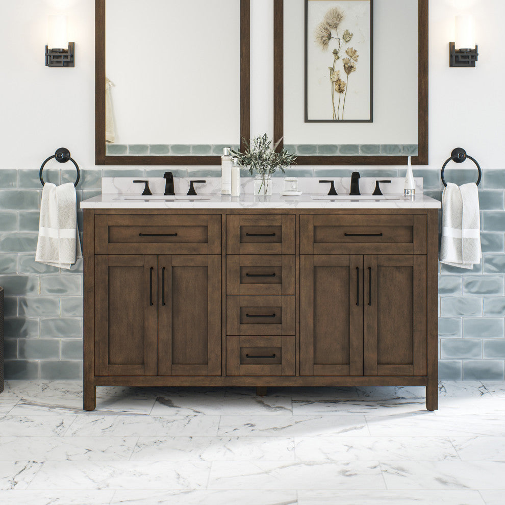 OVE Decors Tahoe Vanity, Almond Latte, 60"