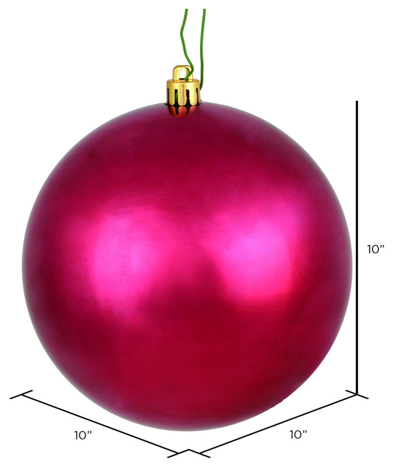 Vickerman 10" Berry Red Shiny Ball Ornament