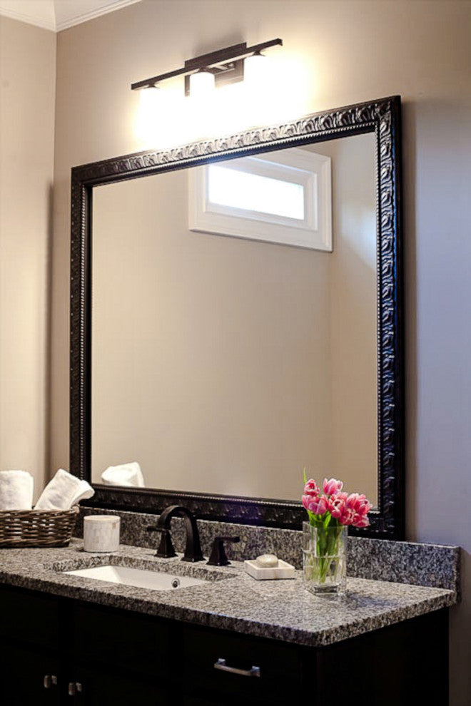 Hillsborough Framed Wall Mirror, Bronze, 20"x48"