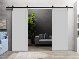 Double Barn Door 64 x 96 | Quadro 4111 Matte Grey | 13FT