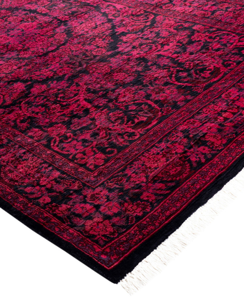 Overdyed One-of-a-Kind Hand-Knotted Area Rug Pink, 3' 1" x 5' 4"