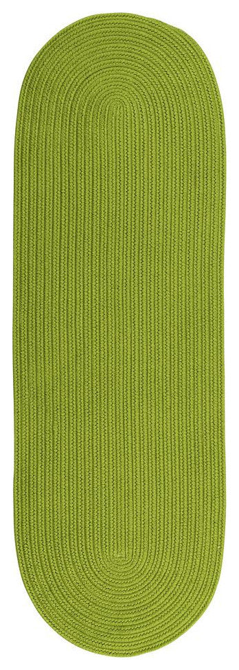 Colonial Mills Rug Reversible Flat-Braid, Oval Runner Lime Runner, Oval