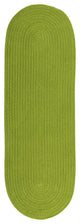 Colonial Mills Rug Reversible Flat-Braid, Oval Runner Lime Runner, Oval