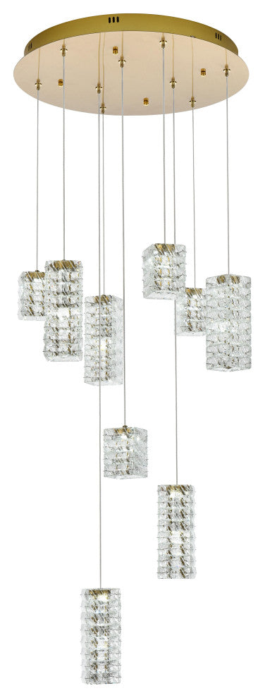 Home Living 24" LED Pendant, Satin Gold