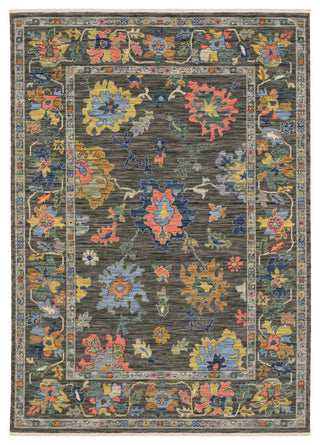 Leoness Vintage Traditional Gray/ Multi Area Rug, 2' x 3'