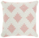 Mina Victory DL881 Throw Pillow, Blush, 20"X20"