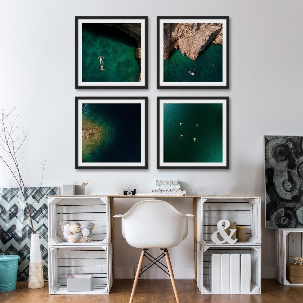 Quiet Coves Quadriptych, 36x36