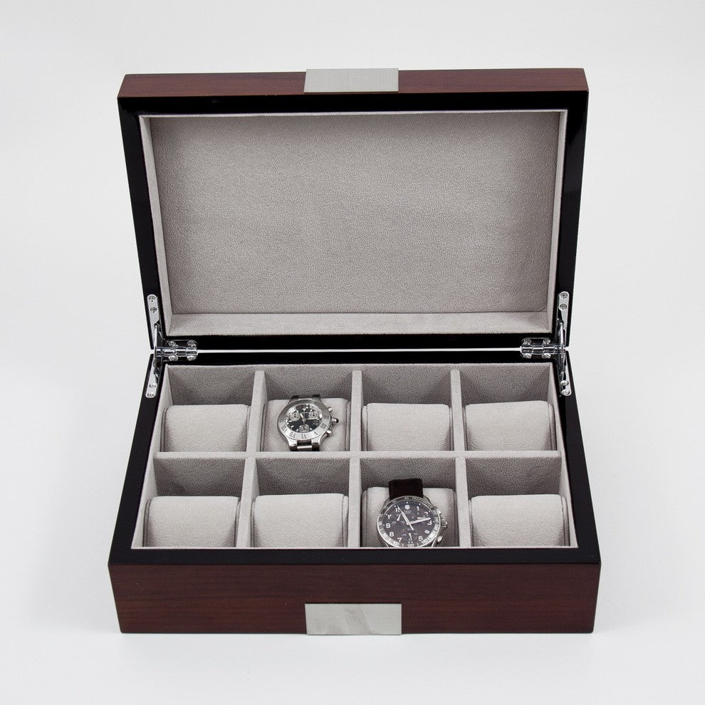 Lacquered Wood 8-Watch Box